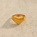 Heart Shape Gold Ring