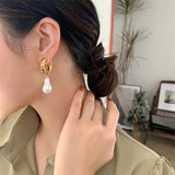 Pearl Hoops Earrings