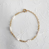 White Biwa Gold Necklace